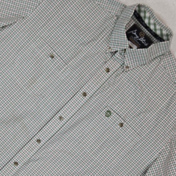 Wrangler Other - Wrangler George Strait Plaid Button Down Shirt Men XL Green Western Pearl Snap